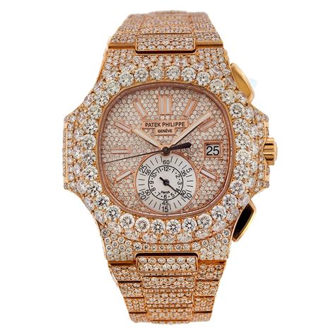 diamond patek philippe mens watch|iced out Patek Philippe nautilus.